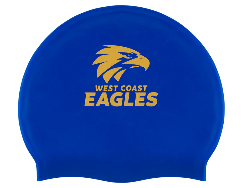 AFL West Coast Eagles Silicone Swimming Cap - Royal Blue