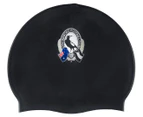 AFL Collingwood Magpies Silicone Swimming Cap - Black