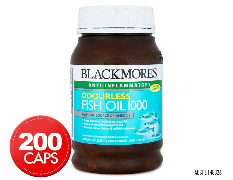 Blackmores Fish Oil 1000 Odourless 200 Caps