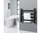 Devanti Heated Towel Rail Black Electric Towel Rack Rails Dryer Warmer Bathroom