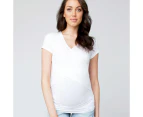 Ripe Maternity Embrace Nursing Feeding Tshirt - White