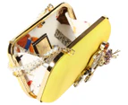 DSQUARED2 Floral Rhinestone Clutch - Yellow