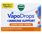 2 x Vicks VapoDrops + Immune Support Orange 36pk