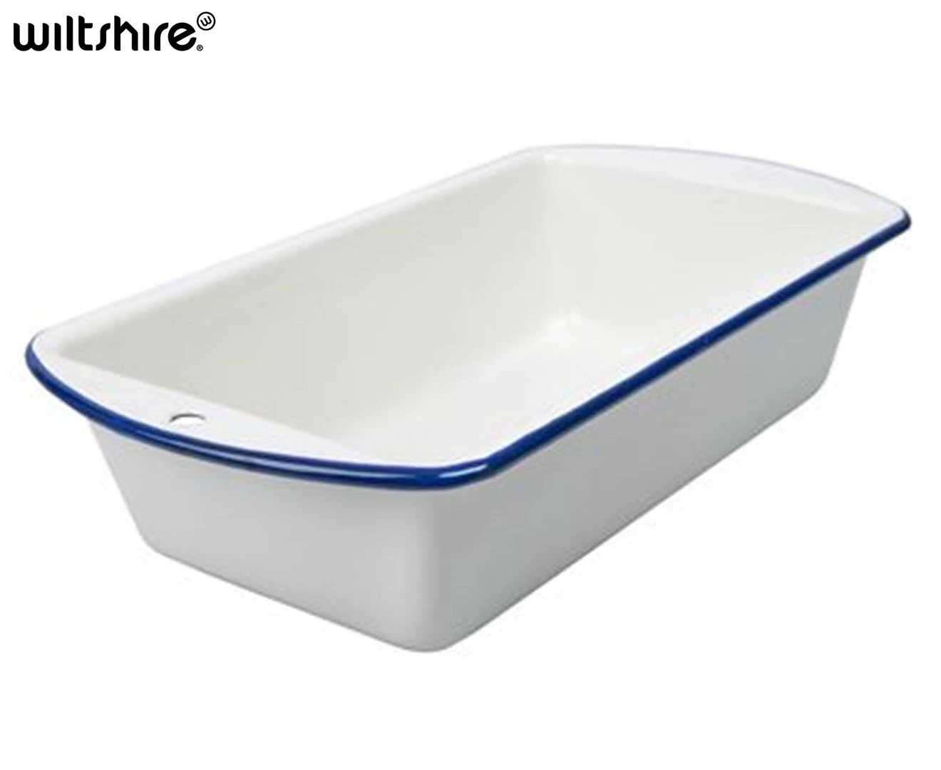 Wiltshire Porcelain Enamel Rectangular Loaf Oven Baking Pan 23cm - Blue