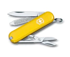 NEW VICTORINOX CLASSIC SD SWISS ARMY KNIFE Multi Pocket Tool Gadget - Yellow