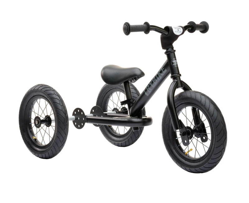 Trybike 2-in-1 Steel Balance Bike - Black