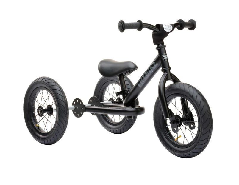 Trybike 2-in-1 Steel Balance Bike - Black