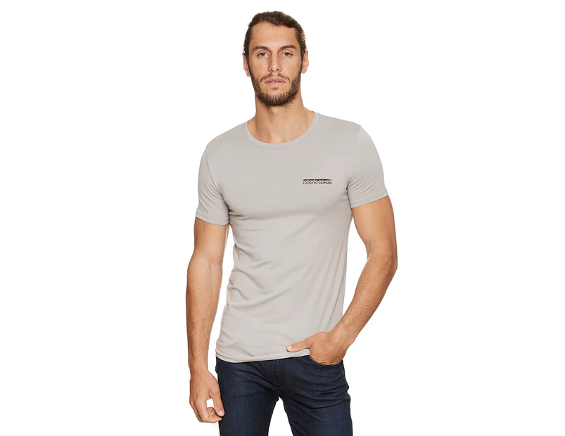 Roberto Cavalli Men's Basic Round Neck Tee / T-Shirt / Tshirt - Grey