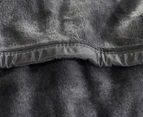 Daniel Brighton 220x220cm Mink Plush Blanket - Charcoal