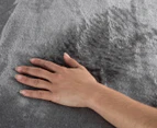 Daniel Brighton 220x220cm Mink Plush Blanket - Charcoal