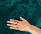 Daniel Brighton 220x220cm Mink Plush Blanket - Emerald Green 3