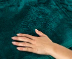 Daniel Brighton 220x220cm Mink Plush Blanket - Emerald Green