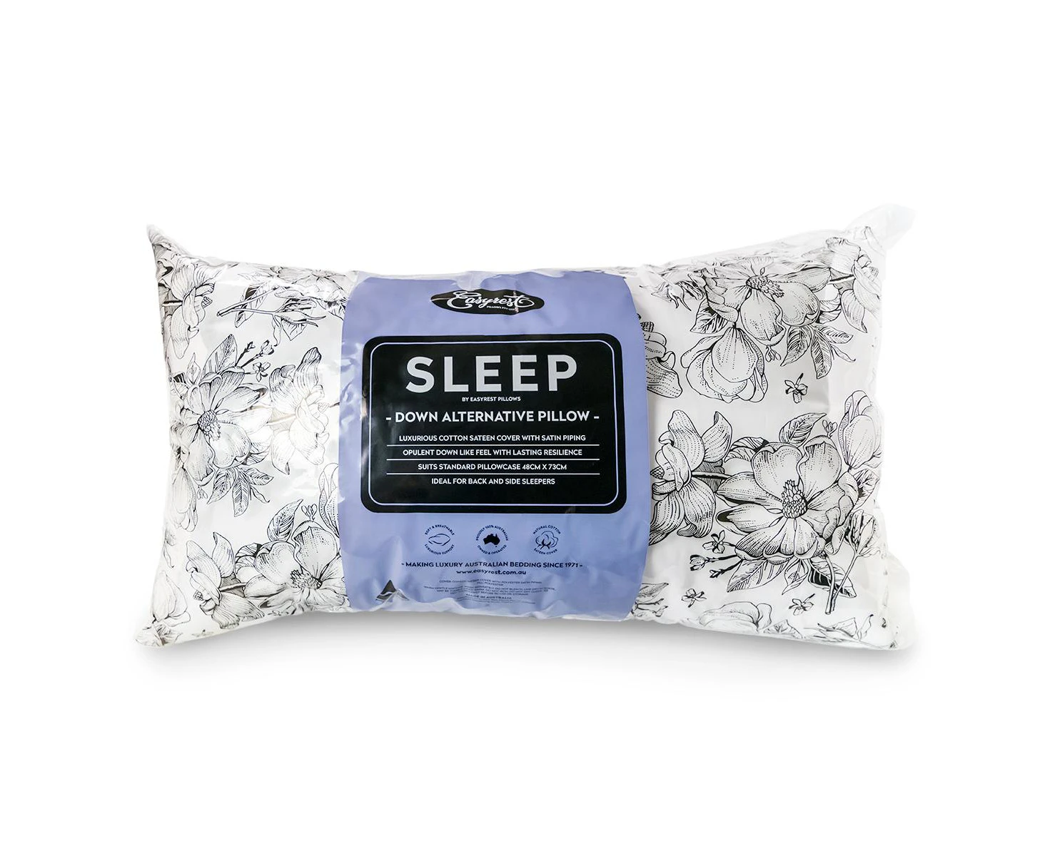 Easyrest Sleep Down Alternative Standard Pillow Suits Back Sleeper