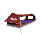 Weisshorn Double Swag Camping Swag Canvas Tent - Red