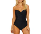 Miraclesuit Black Womens US Size 12 Convertible One-Piece Swimsuit