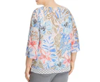 Status By Chenault Women's Tops & Blouses Pullover Top - Color: Peach Multi