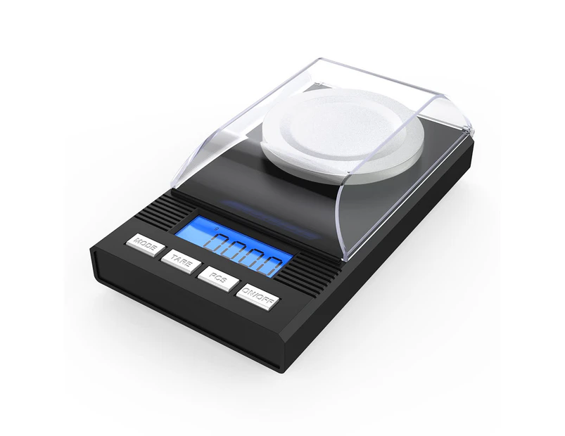 Black Gold Jewelry Carat Scale Digital Weight with Calibration Weight Tweezer and Weighing Pan