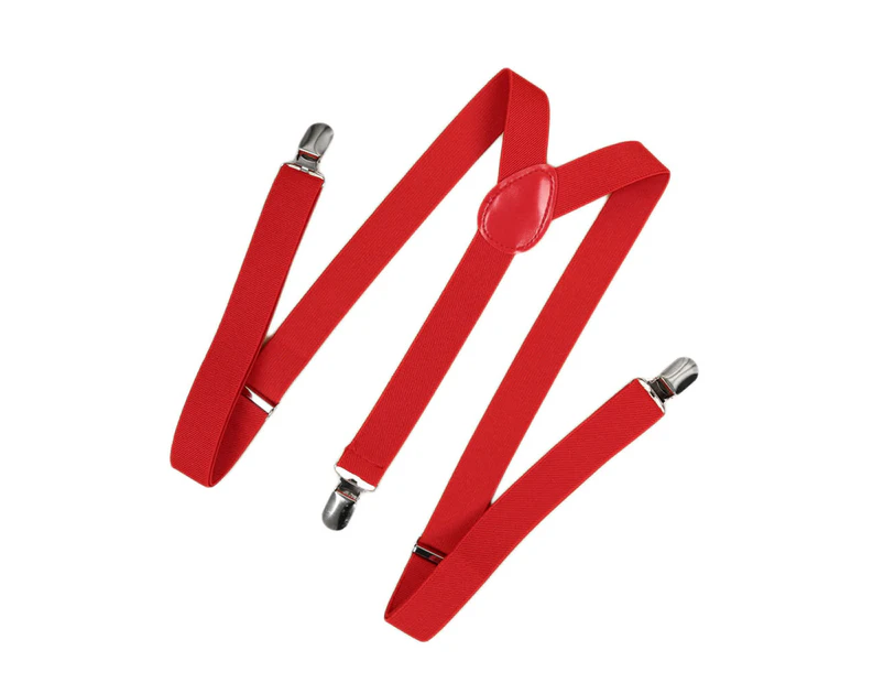 Fashion Clip on Suspenders Elastic Y-Shape Back Formal Unisex Adjustable Braces