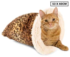 Trendy Pets 40x53cm Plush Pod Pet Bed - Leopard Print