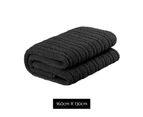 Bedding Electric Heated Throw Rug Washable Fleece Snuggle Blanket Charcoal