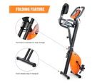 Genki Foldable 8 Magnetic Levels Home Exercise Bike With Back Rest