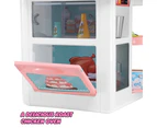 Electronic Kids Play Kitchen Toddler Cooking Set Pretend Play Food Toys-Pink