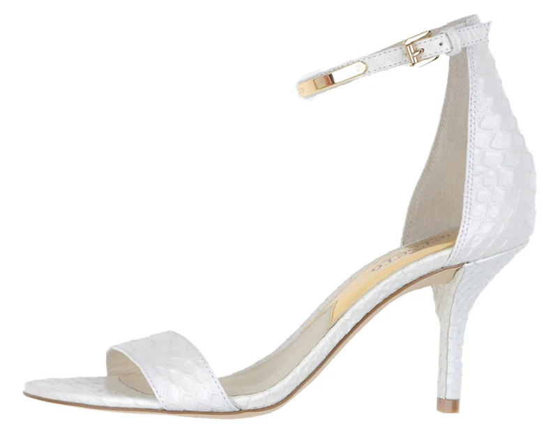 MICHAEL Michael Kors Women's Snakeskin Heel - White