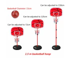Adjustable Kids Indoor Outdoor Basketball Backboard Stand & Net Hoop Set Toys