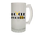 123t Frosted Glass Beer Stein - Cycle For Beer Cycling - Funny Novelty Birthday