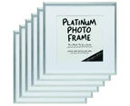 Cooper & Co. Set of 6 Platinum 8x8" and 12x12" Metal Photo Frames Silver