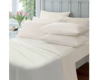 Jenny Mclean Egyptian Cotton 175GSM Flannelette Combo Set Queen Ivory