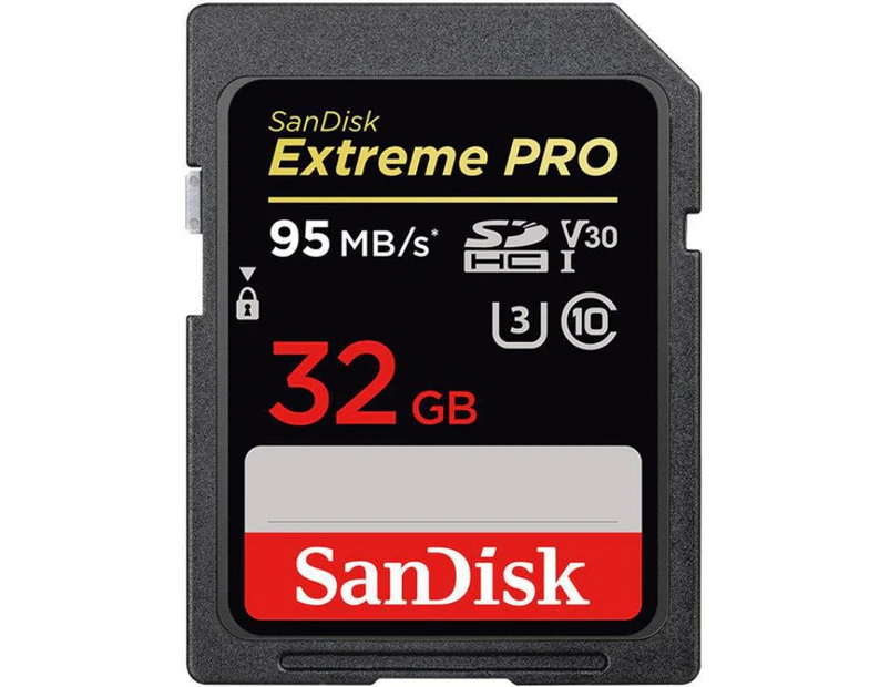 SanDisk SDSDXXG-032G-GN4IN Extreme Pro SDHC SDXXG 32GB UHS-I 95MB/s R 90MB/s W memory card