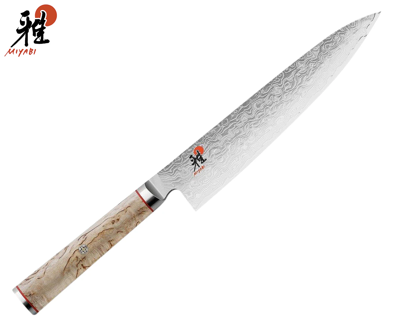 Miyabi 5000MCD Birchwood 20cm Gyutoh Steel Chef's Knife Cutting Cutlery Beige