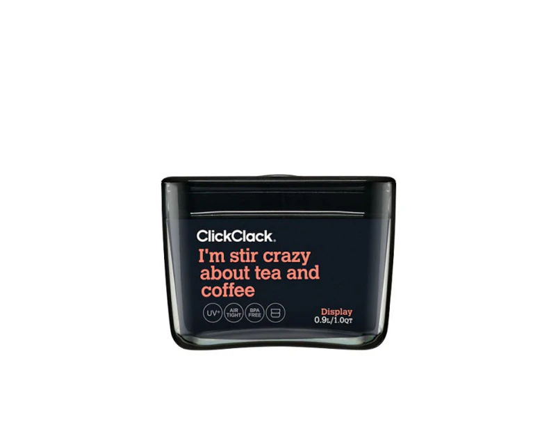 ClickClack Display Cube Container w/ Black Lid 900ml
