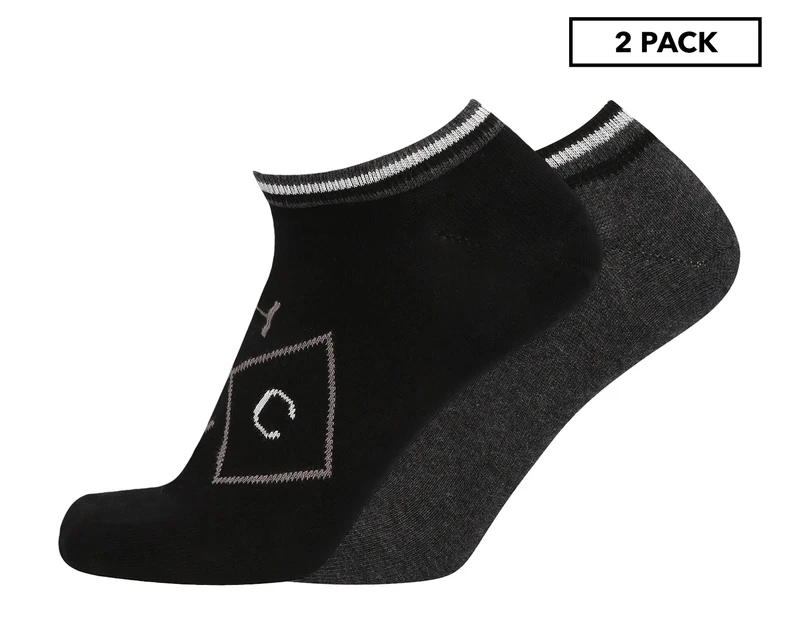 Tommy Hilfiger Men's Sneaker Socks 2-Pack - Black/Grey