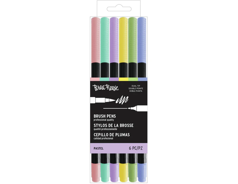 Brea Reese Dual Tip Brush Pen Set 6/Pkg-Pastels