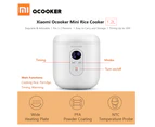 Xiaomi Ocooker Mini Rice Cooker 1.2L 300W 220V - White