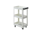 3 Tier Tool Cart Parts Steel Trolley White