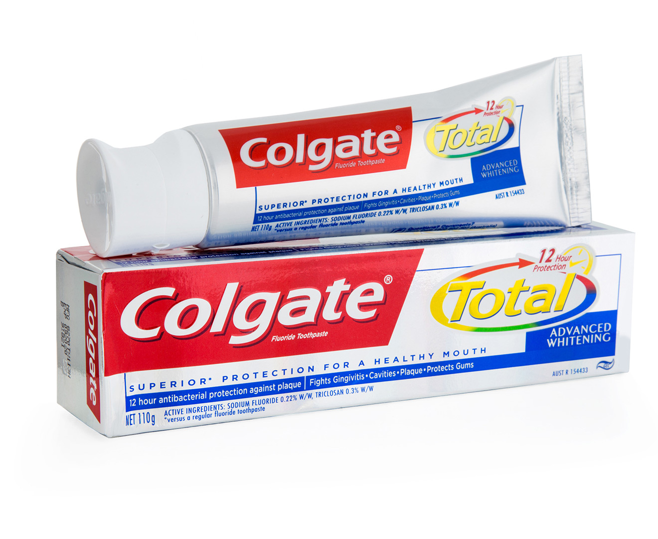 12 X Colgate Total Advanced Whitening Toothpaste 110g Nz 