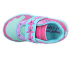 Skechers Toddler Girls' Galaxy Lights Cosmic Kicks Shoe - Neon Pink/Turquoise