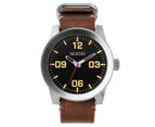 Nixon Men's 48mm Corporal Leather Watch - Black/Brown