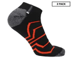 2 x Explorer Men's Size 11-14 Active Low Cut Socks - Black/Grey