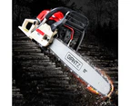 Giantz Petrol Chainsaw Commercial E-Start 18''
