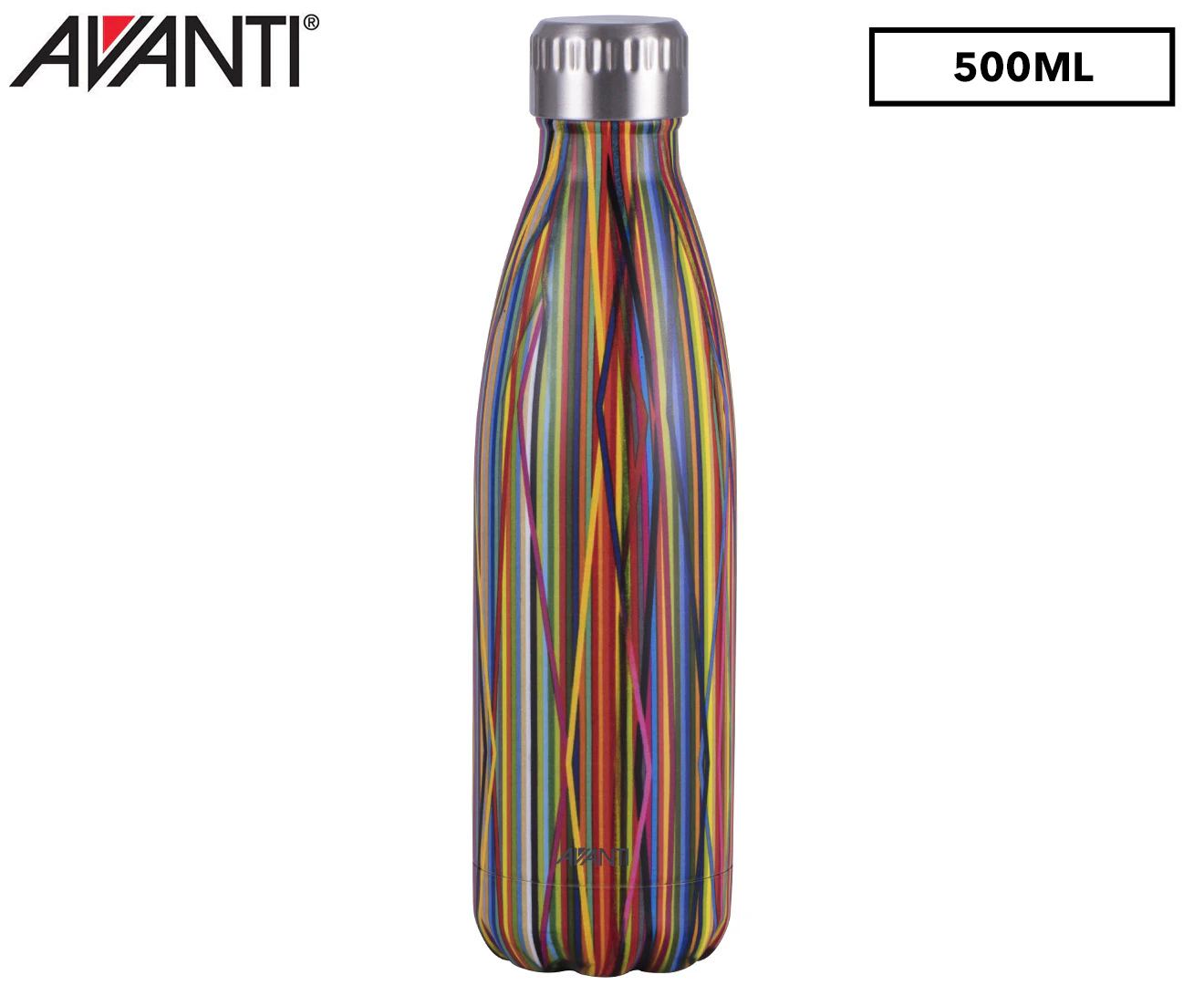 Avanti 500mL Fluid Vacuum Sealed Insulated Drink Bottle - Streamers