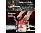 Giantz Petrol Chainsaw Commercial E-Start 18''