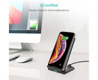 Catzon Fast Wireless Charger 7.5W Compatible 10W Fast-Charging,5W All Qi-Enabled Phones- Black
