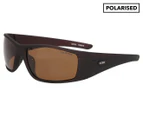 Fish Men's Hitch Polarised Sunglasses - Brown Stripe/Satin Light Brown