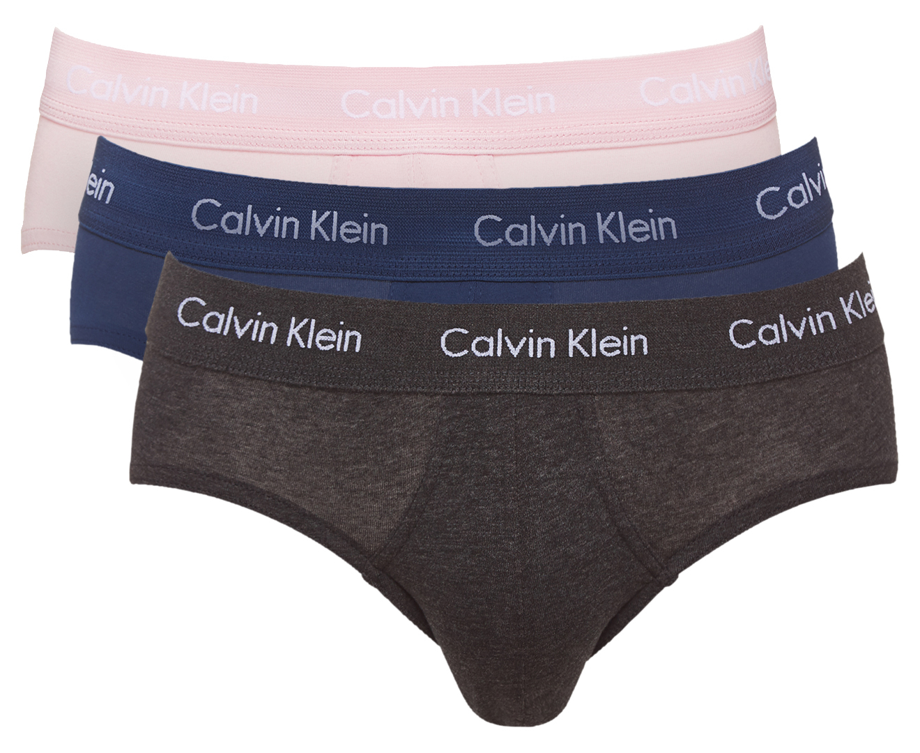 Calvin Klein Men's Cotton Stretch Hip Brief 3-Pack - Black