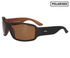 Fish Men's Wobbegong Polarised Sunglasses - Matte Black/Satin Light Brown