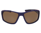 Fish Men's Shortfin Polarised Sunglasses - Navy/Fuchsia/Satin Light Brown